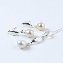 Cargar imagen en el visor de la galería, Juego Perla Colgante Plata