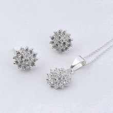 Cargar imagen en el visor de la galería, Juego Flor Brillos Plata