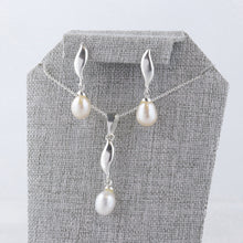Cargar imagen en el visor de la galería, Juego Perla Colgante Plata