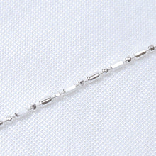 Cargar imagen en el visor de la galería, Cadena Mini Bolita y Rectángulo Plata