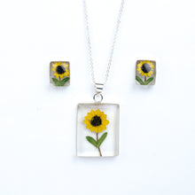 Cargar imagen en el visor de la galería, Juego Nat. Muerta Girasol Rectángulo Plata