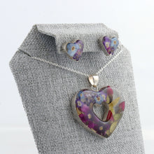 Cargar imagen en el visor de la galería, Juego Nat. Muerta Corazón Hueco Flores 1 Plata