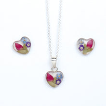 Cargar imagen en el visor de la galería, Juego Nat. Muerta Corazón Tulipán y Flores plata