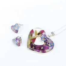 Cargar imagen en el visor de la galería, Juego Nat. Muerta Corazón Hueco Flores 1 Plata