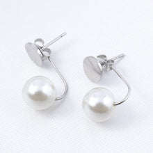 Cargar imagen en el visor de la galería, Arete Perla Plata