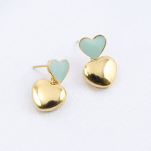 Cargar imagen en el visor de la galería, Arete Corazón Menta