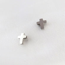 Cargar imagen en el visor de la galería, Arete Cruz Plata