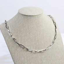 Cargar imagen en el visor de la galería, Cadena Eslabón Oval Cuadrado Plata