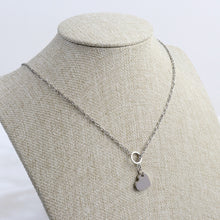 Cargar imagen en el visor de la galería, Collar Corazón y Círculo Plata