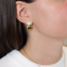 Cargar imagen en el visor de la galería, Arete Corazón Menta