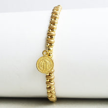 Cargar imagen en el visor de la galería, Pulsera San Benito Piedra Dorada