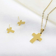 Cargar imagen en el visor de la galería, Juego Cruz Lisa Dorado