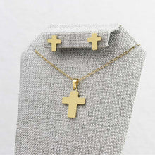 Cargar imagen en el visor de la galería, Juego Cruz Lisa Dorado