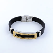 Cargar imagen en el visor de la galería, Pulsera Caballero Rectángulo con Círculos