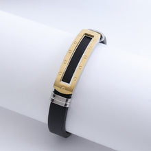 Cargar imagen en el visor de la galería, Pulsera Caballero Rectángulo con Círculos