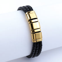Cargar imagen en el visor de la galería, Pulsera Triple Trenzada Metálica