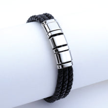 Cargar imagen en el visor de la galería, Pulsera Triple Trenzada Metálica Plata