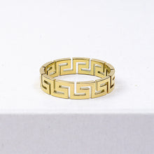 Cargar imagen en el visor de la galería, Anillo Grecas Dorado