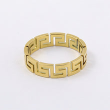Cargar imagen en el visor de la galería, Anillo Grecas Dorado