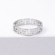 Cargar imagen en el visor de la galería, Anillo Grecas Plata