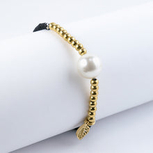 Cargar imagen en el visor de la galería, Pulsera con Perla y Hoja