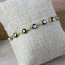 Cargar imagen en el visor de la galería, Pulsera Ojitos Negro Mediano
