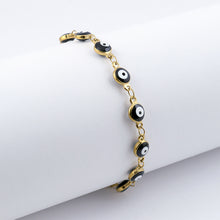 Cargar imagen en el visor de la galería, Pulsera Ojitos Negro Mediano