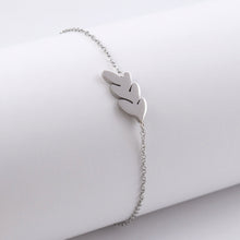 Cargar imagen en el visor de la galería, Pulsera Hojitas Plata
