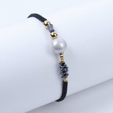 Cargar imagen en el visor de la galería, Pulsera Hilo Negro Perla
