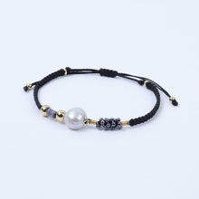 Cargar imagen en el visor de la galería, Pulsera Hilo Negro Perla