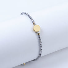 Cargar imagen en el visor de la galería, Pulsera Hilo Bolitas Gris Claro