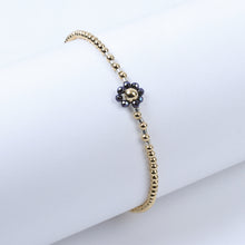 Cargar imagen en el visor de la galería, Pulsera Hilo Bolitas Flor Acerina