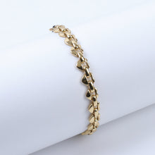 Cargar imagen en el visor de la galería, Pulsera Hilo Negro Corazones Dorados