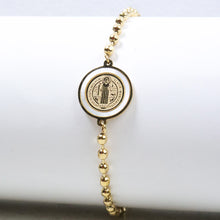 Cargar imagen en el visor de la galería, Pulsera San Benito Ajustable Dorado