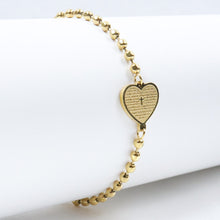Cargar imagen en el visor de la galería, Pulsera Corazón Padre Nuestro Ajustable