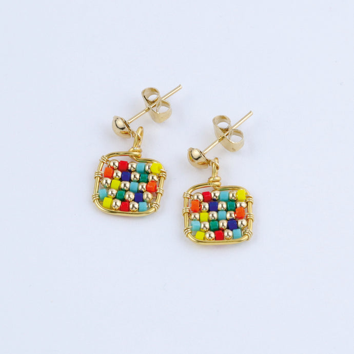 Aretes Cuadro Chico Colores