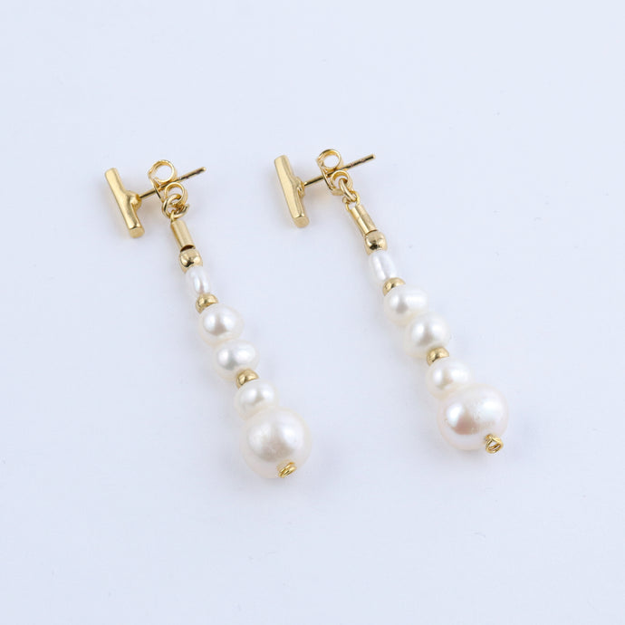 Aretes Perlas Colgantes