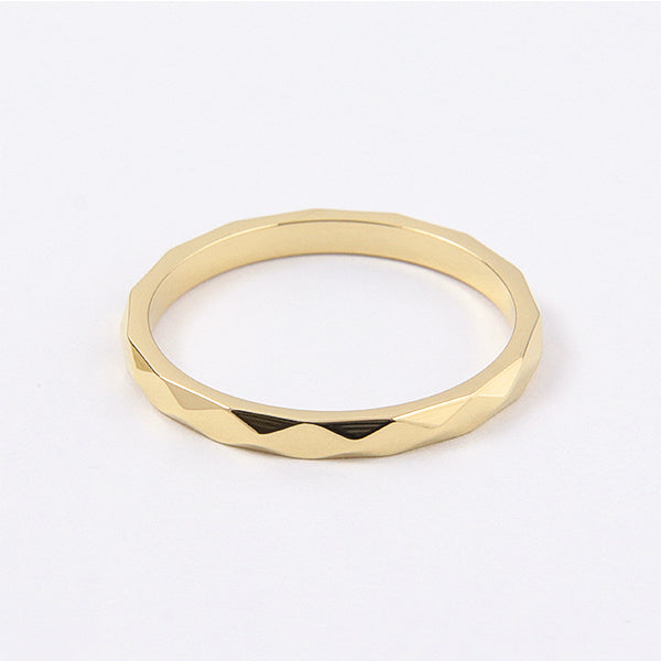 Anillo Rombos Dorado